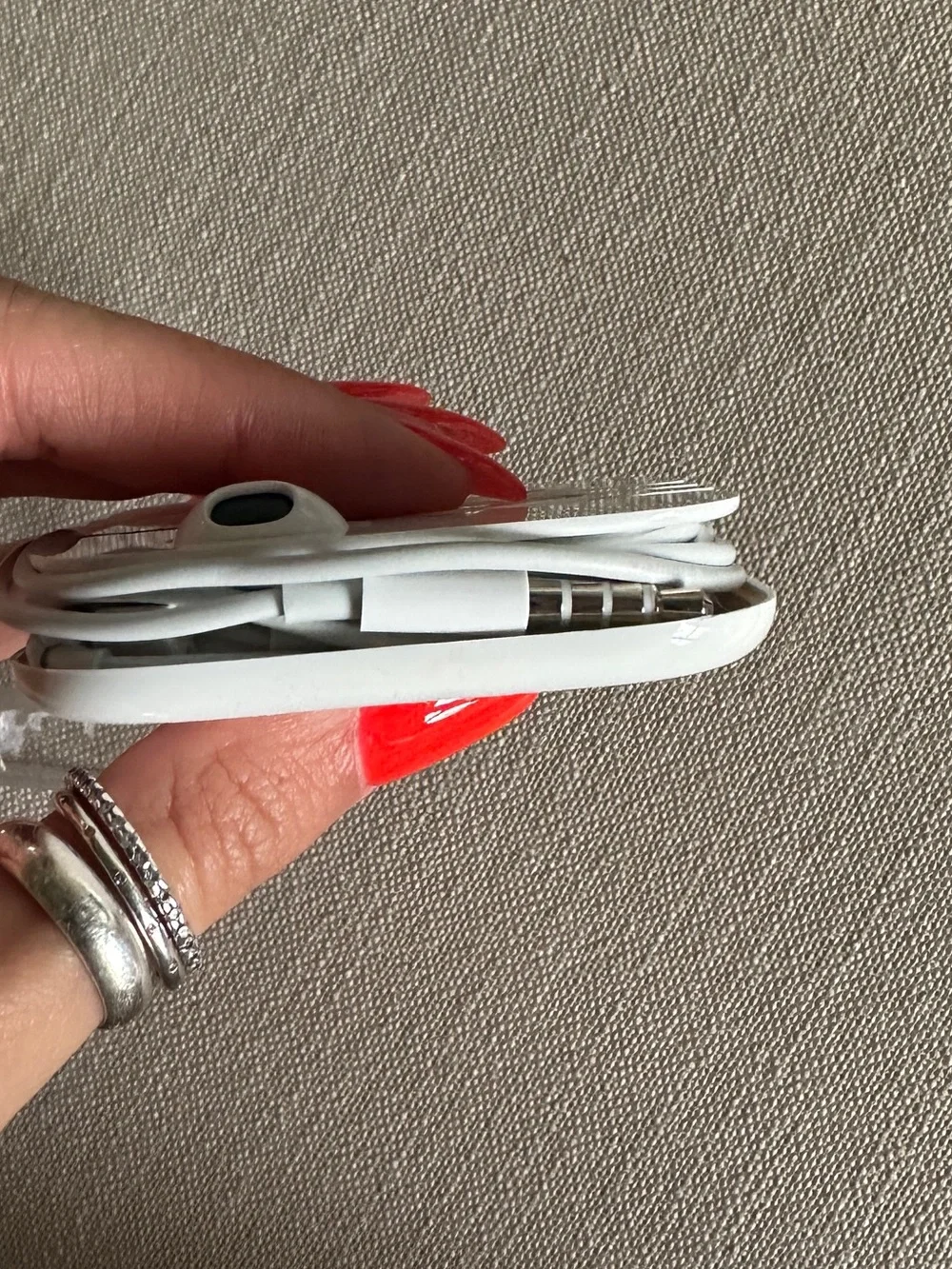 White Wired Earbuds with Case - Packaged Stereo Headphones
